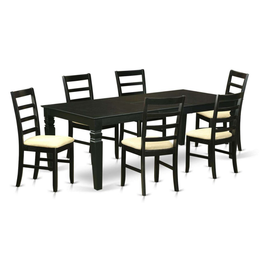 Dining Table Sets * | Best Pirce Rectangle East West Furniture Logan 7 Piece Shaker Dining Table Set