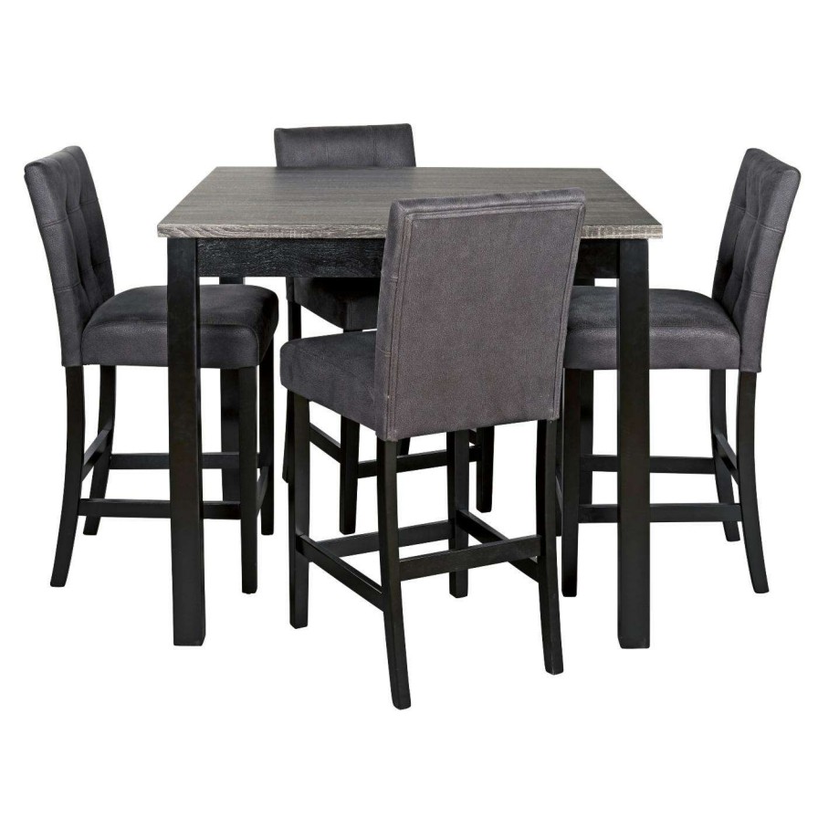 Dining Table Sets * | Flash Sale Rectangle Signature Design By Ashley 5 Piece Garvine Square Counter Table Set