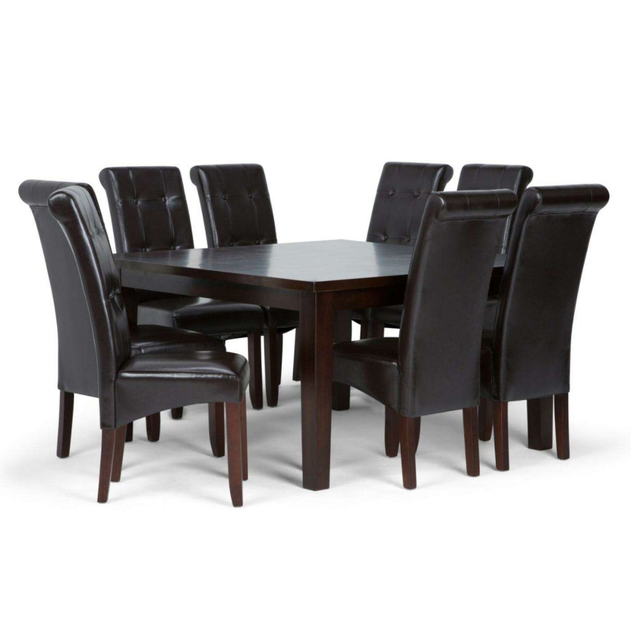 Dining Table Sets * | Best Reviews Of Brooklyn & Max Square Brooklyn + Max City 9 Piece Dining Table Set