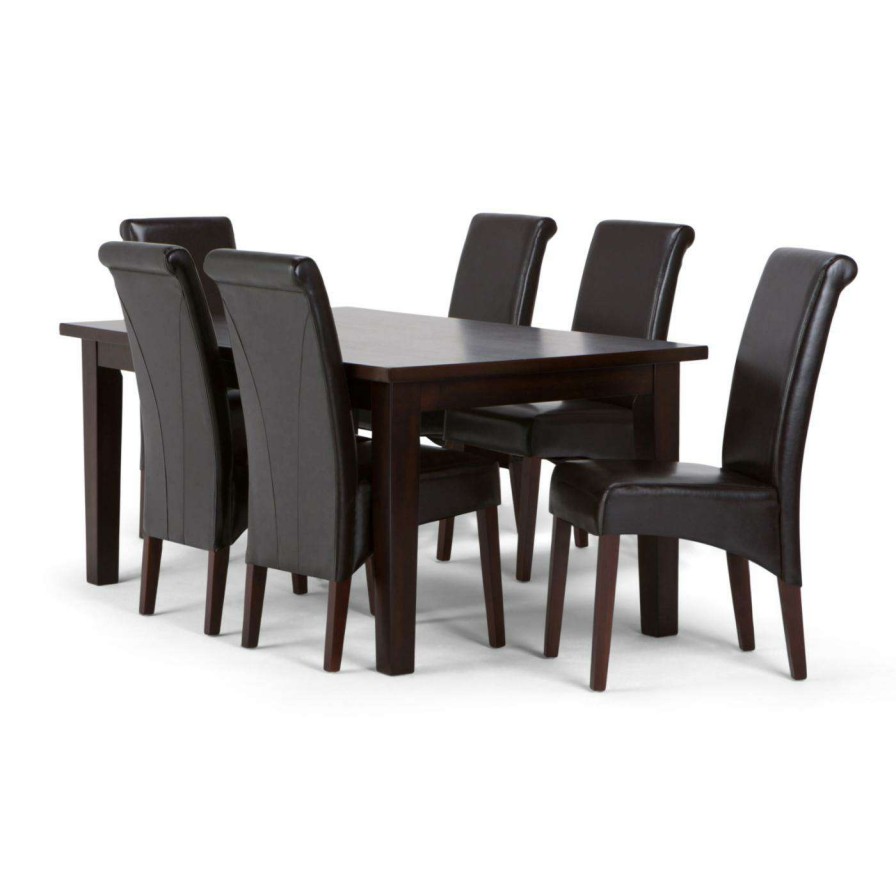 Dining Table Sets * | Best Sale Brooklyn & Max Rectangle Brooklyn + Max Lincoln 7 Piece Dining Table Set Tanners Brown