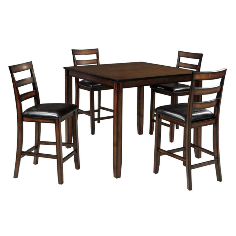 Dining Table Sets * | Budget Square Signature Design By Ashley Coviar 5 Piece Counter Height Dining Table Set