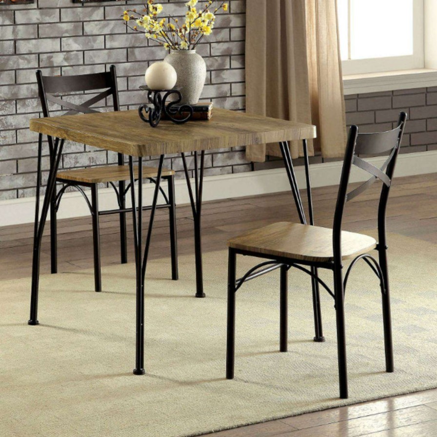 Dining Table Sets * | Hot Sale Benzara Slingsbury 3 Piece Square Dining Table Set