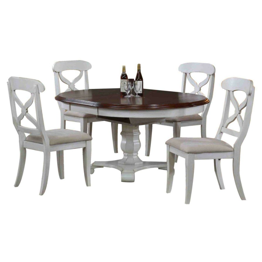 Dining Table Sets * | Budget Sunset Trading 5-Piece Andrews Oval Butterfly Leaf Dining Set