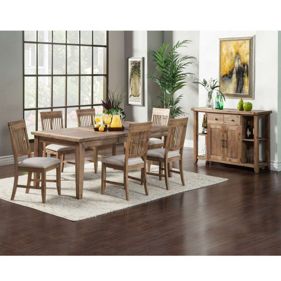 Dining Table Sets * | Cheapest Casual Dining Sets Alpine Furniture Aspen 7 Piece Dining Set With Optional Server