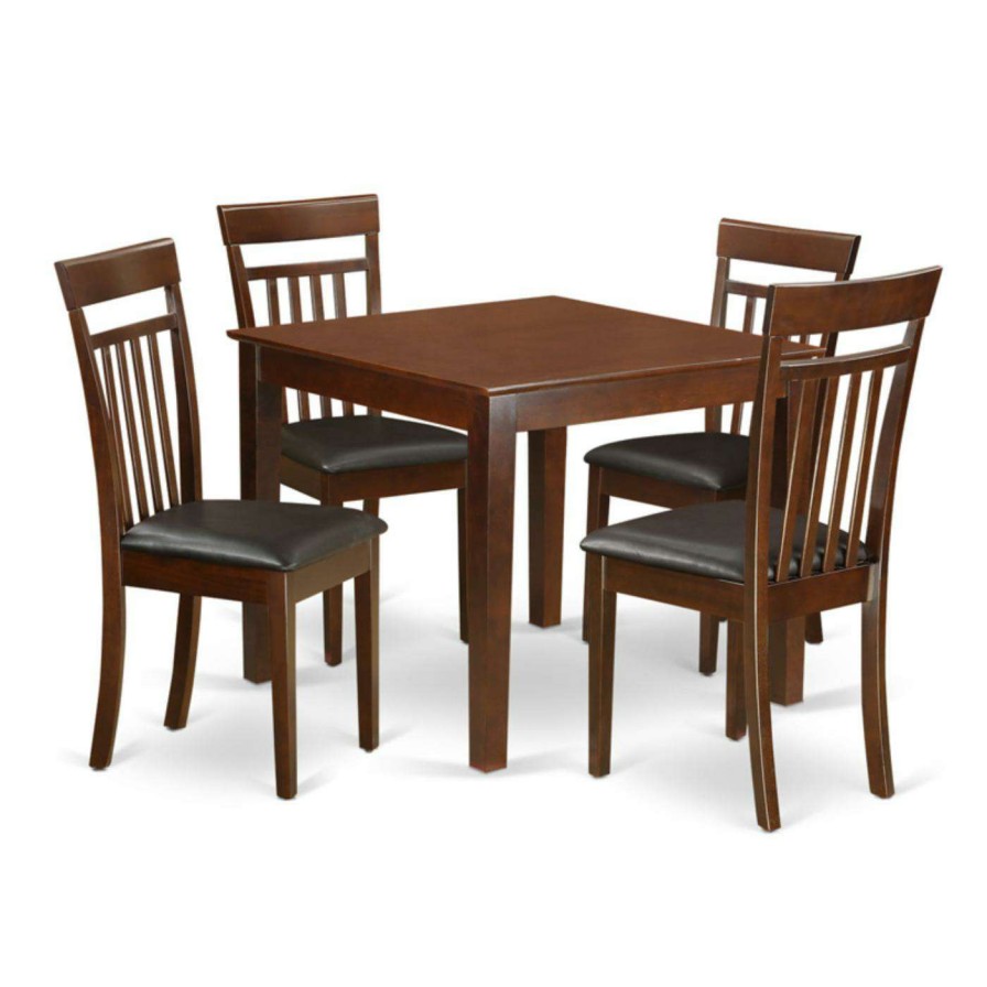 Dining Table Sets * | Budget East West Furniture 5 Piece Sheraton Modern Square Dinette Dining Table Set