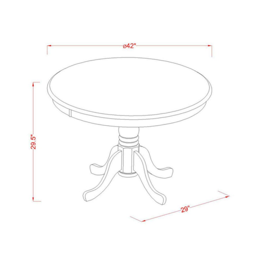 Dining Table Sets * | Budget Casual Dining Sets East West Furniture Hartland Hlip3 Three Piece Round Pedestal Dining Table Set