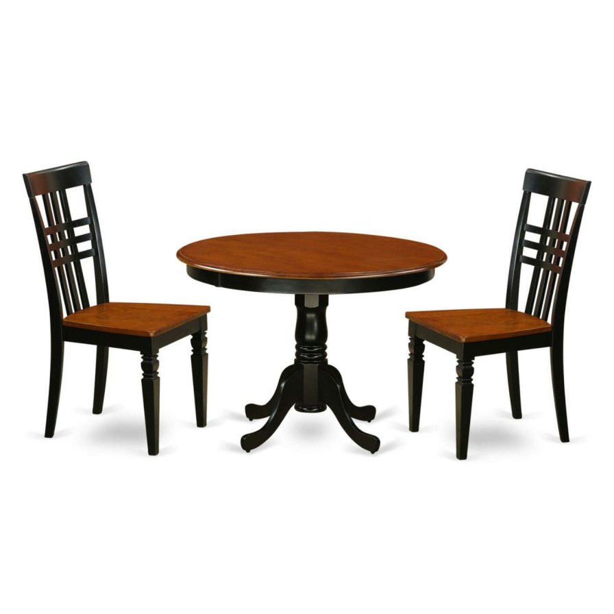 Dining Table Sets * | Brand New Casual Dining Sets East West Furniture Hartland 3 Piece Latticeback Dining Table Set