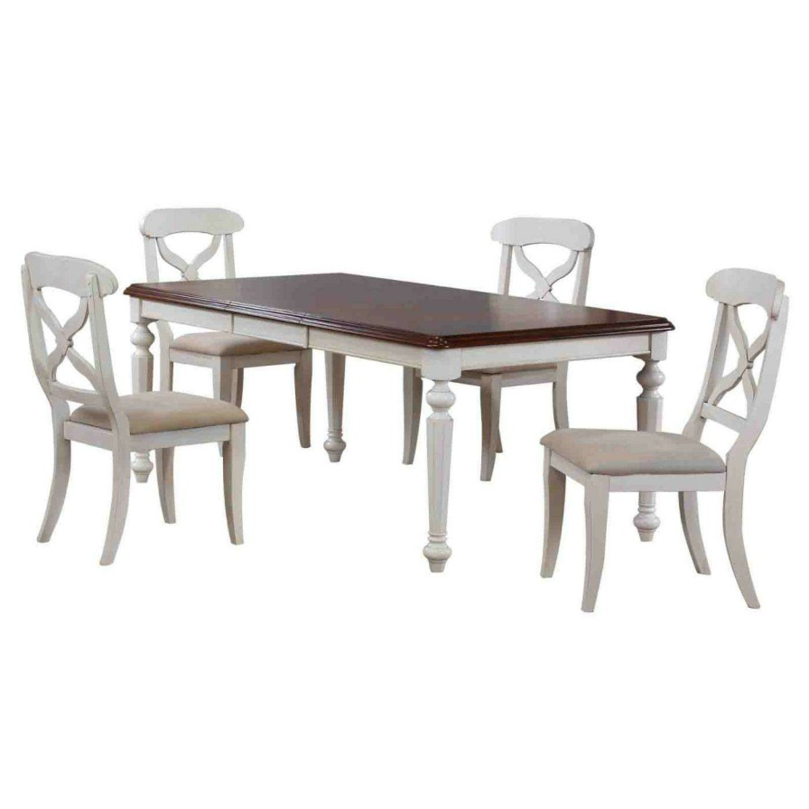 Dining Table Sets * | Discount Rectangle Sunset Trading 5-Piece Andrews Rectangular Butterfly Leaf Dining Table Set