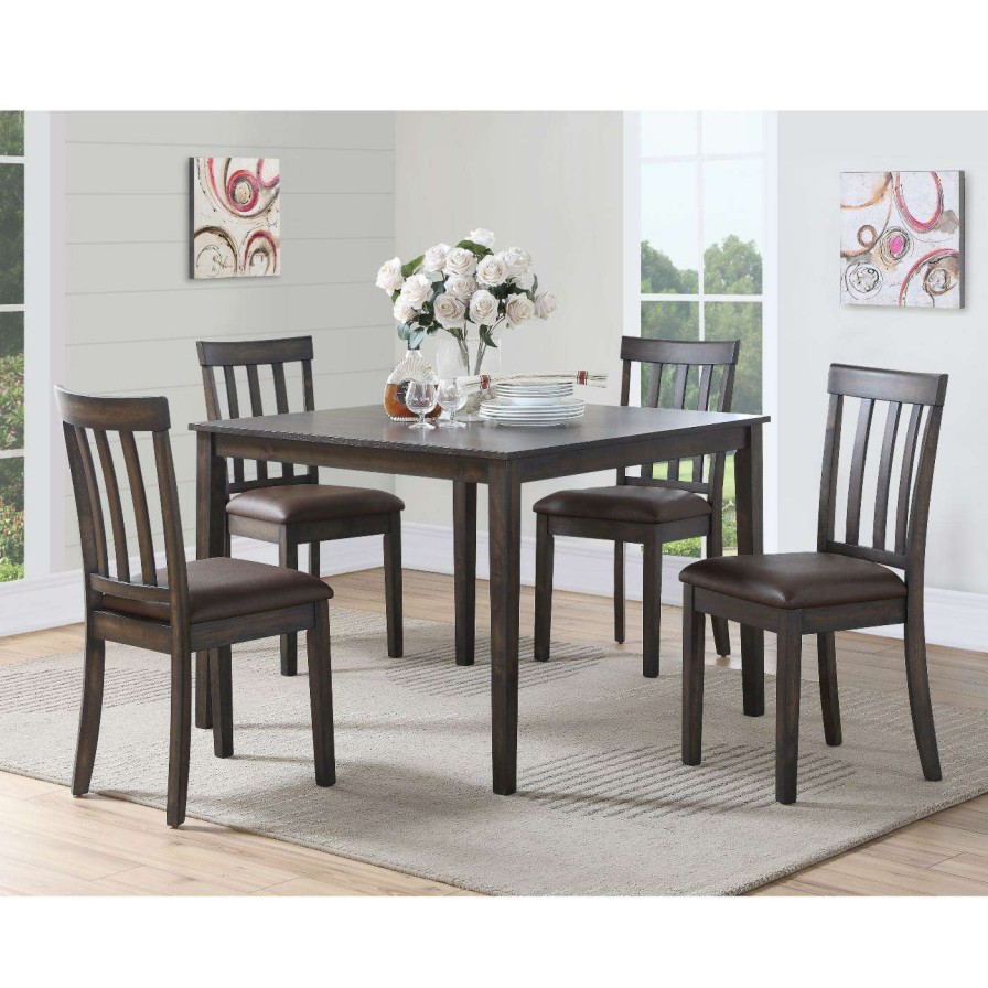 Dining Table Sets * | Best Reviews Of Square Steve Silver Co. Melanie 5 Piece Dining Table Set