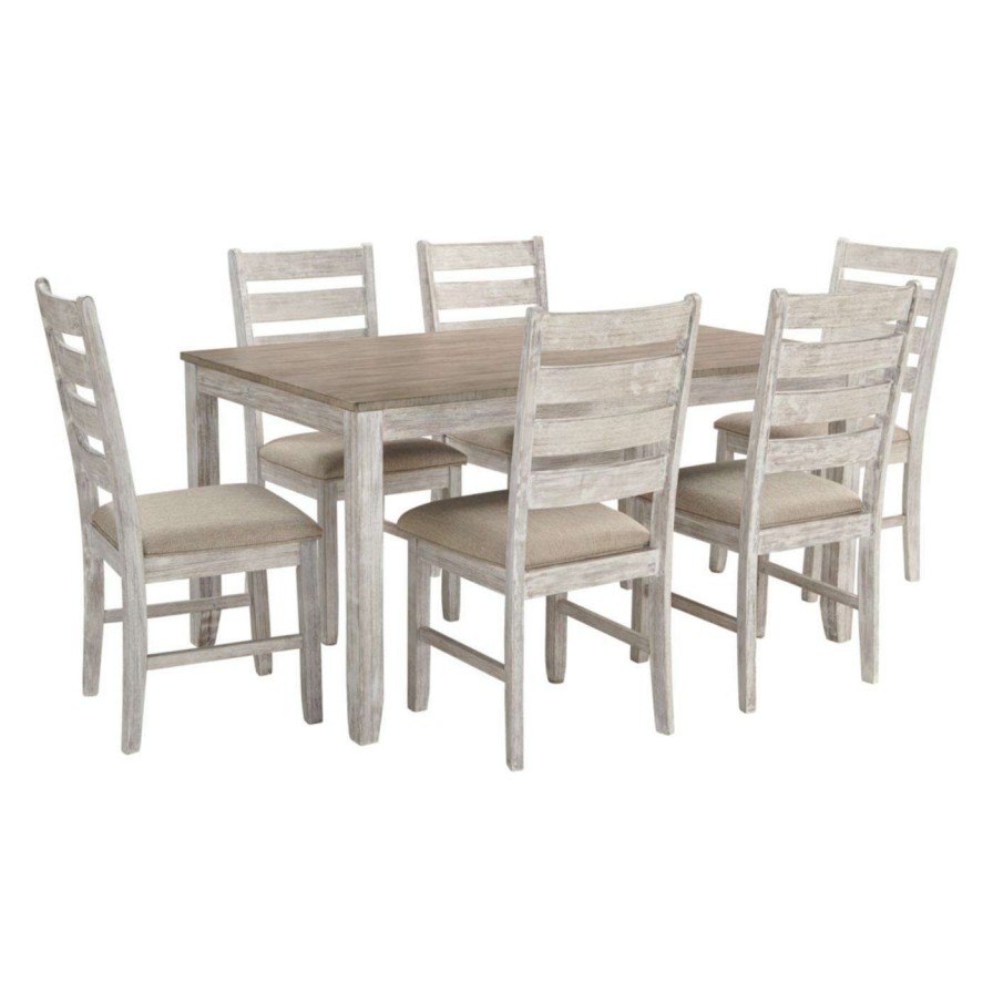 Dining Table Sets * | Best Pirce Rectangle Signature Design By Ashley Skempton 7 Piece Dining Table Set