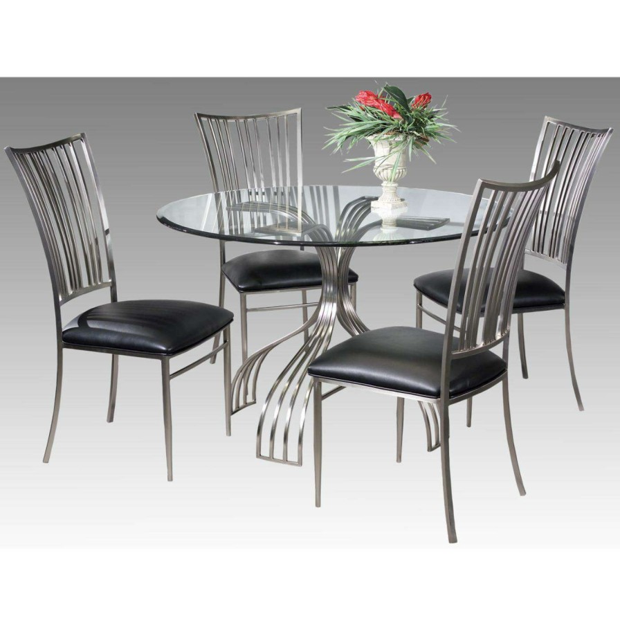 Dining Table Sets * | Cheap Round Chintaly Ashtyn 5 Piece Dining Table Set