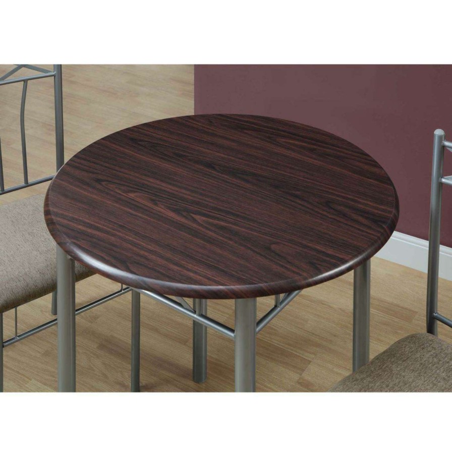 Dining Table Sets * | Wholesale Monarch Specialties Fairfax 3 Piece Round Dining Table Set