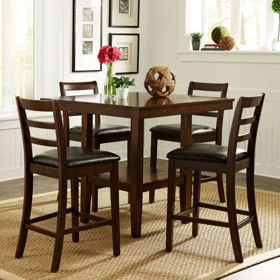 Dining Table Sets * | Best Deal Square Liberty Furniture Hampton 5 Piece Gathering Table Set