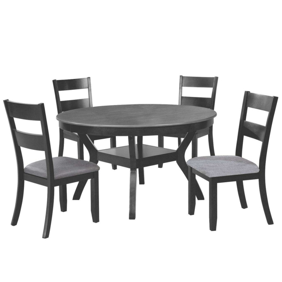 Dining Table Sets * | Cheap Round Furniture Of America Garison Transitional Dining Sets