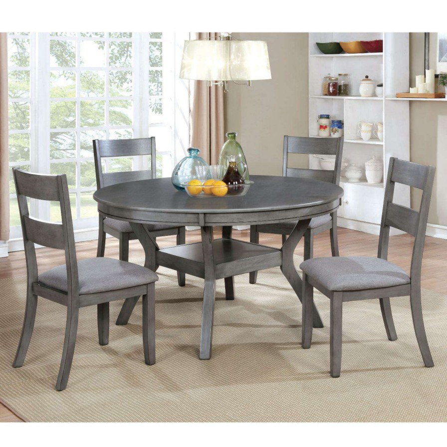 Dining Table Sets * | Cheap Round Furniture Of America Garison Transitional Dining Sets