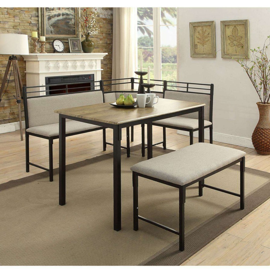 Dining Table Sets * | Wholesale Rectangle 4D Concepts Boltzero Corner Breakfast Nook