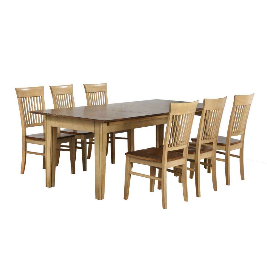 Dining Table Sets * | New Rectangle Sunset Trading Brook 7 Piece Extendable Dining Table Set