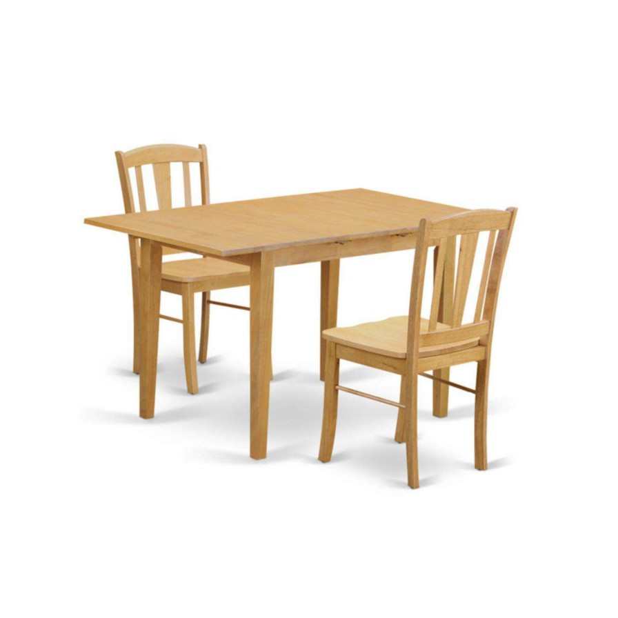 Dining Table Sets * | Buy Rectangle East West Furniture Norfolk 3 Piece Harvester Dining Table Set