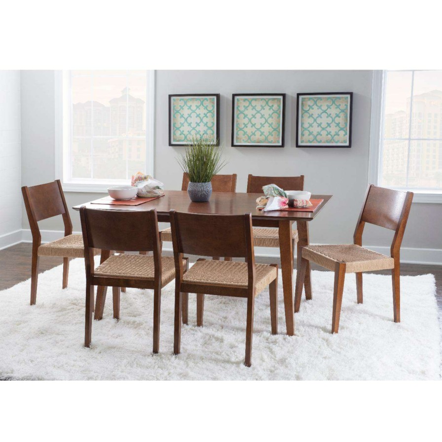 Dining Table Sets * | Wholesale Rectangle Powell Cadence 7-Piece Dining Set Brown