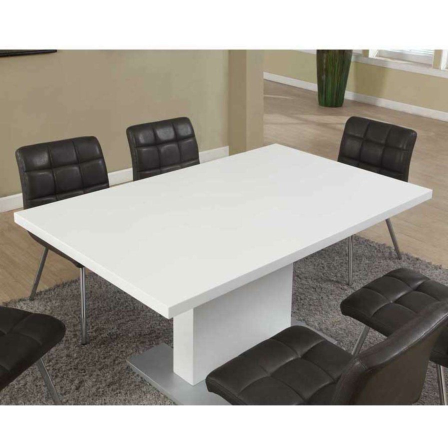 Dining Table Sets * | Coupon Monarch Specialties Monarch High Glossy Rectangle Dining Table Set