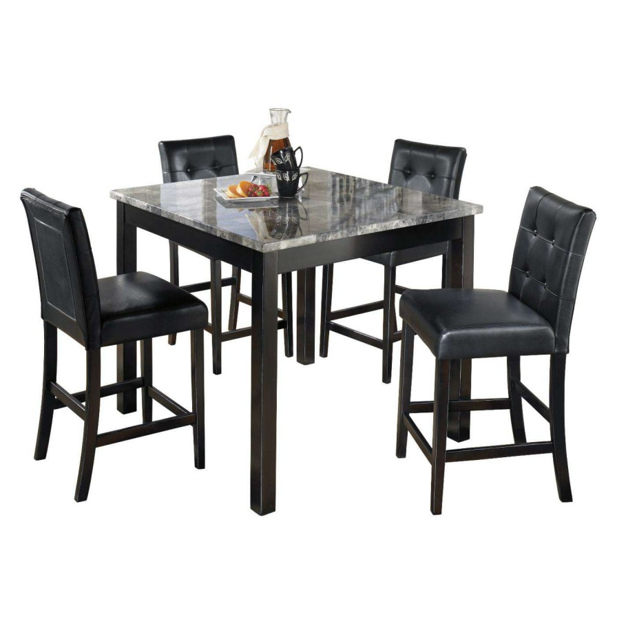 Dining Table Sets * | Hot Sale Square Signature Design By Ashley Maysville 5 Piece Counter Height Dining Table Set