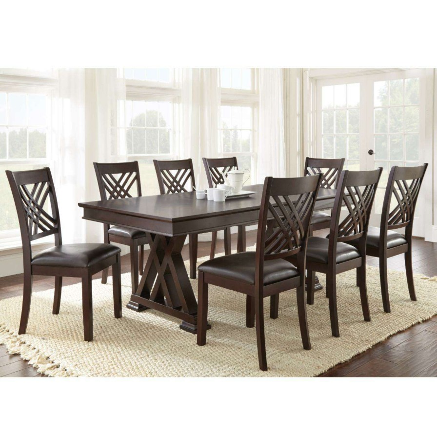 Dining Table Sets * | Deals Steve Silver Co. Rectangle Steve Silver 9 Piece Adrian Dining Table Set